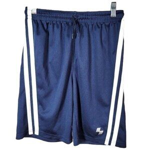 2/$15 Children's Place Boys Athletic Shorts Blue SZ 14 Stripe Drawstring Pockets